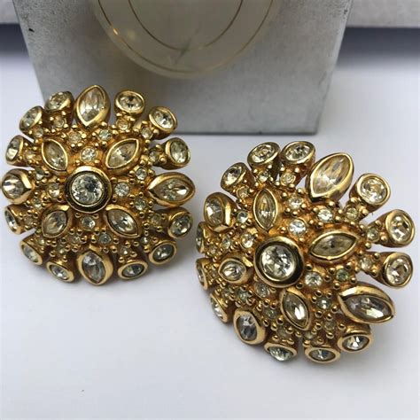 vintage dior clip earrings